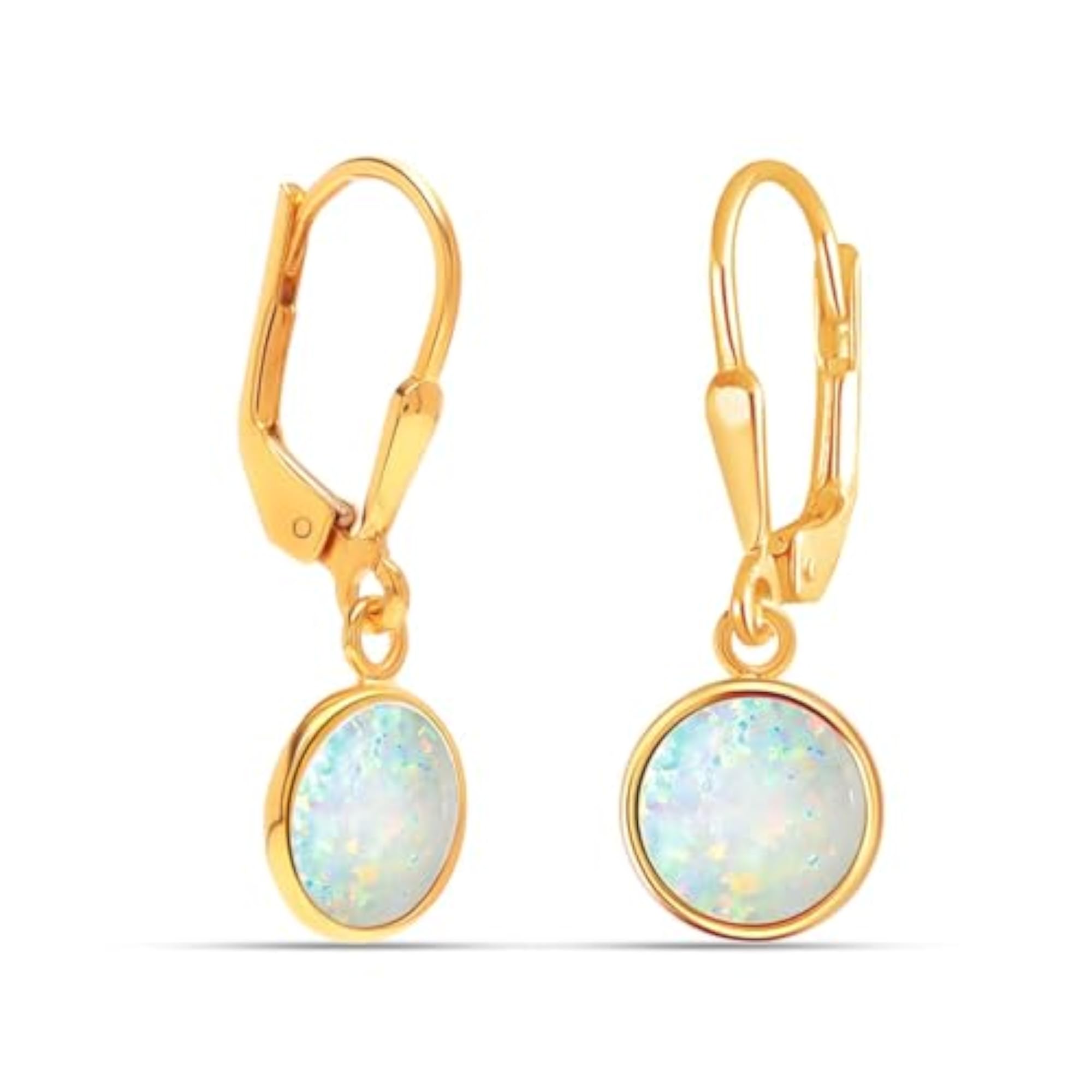 Women's 925 Sterling Silver Two-Tone Oval Italian Design Click-Top Hoop Earrings